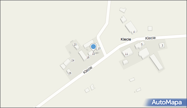 Klecie, Klecie, 12, mapa Klecie