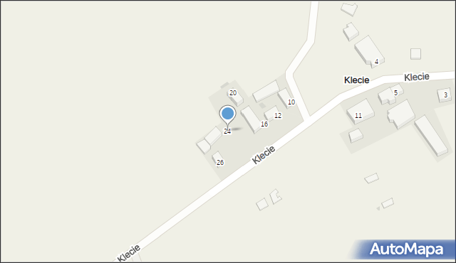 Klecie, Klecie, 24, mapa Klecie