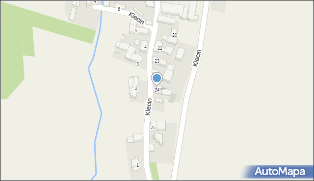 Klecin, Klecin, 24, mapa Klecin