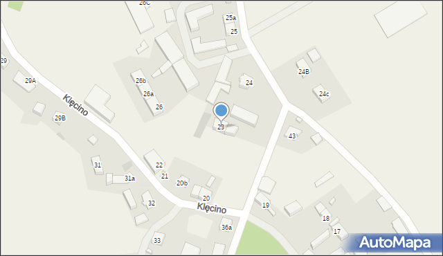 Klęcino, Klęcino, 23, mapa Klęcino