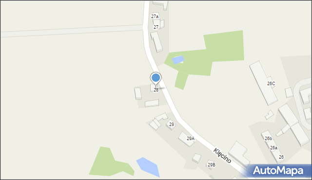 Klęcino, Klęcino, 28, mapa Klęcino
