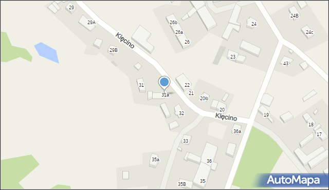 Klęcino, Klęcino, 31a, mapa Klęcino