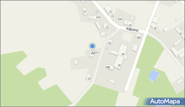 Klęcino, Klęcino, 35a, mapa Klęcino
