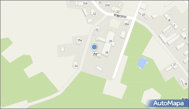 Klęcino, Klęcino, 35B, mapa Klęcino