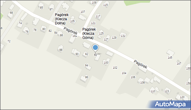 Klecza Górna, Klecza Górna, 62, mapa Klecza Górna