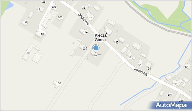 Klecza Górna, Klecza Górna, 9a, mapa Klecza Górna