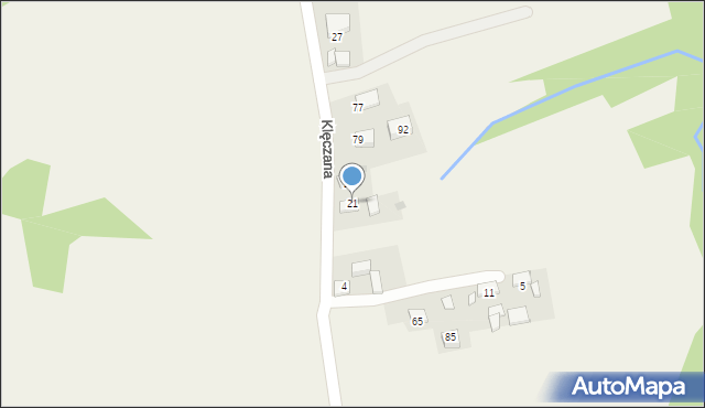 Klęczana, Klęczana, 21, mapa Klęczana