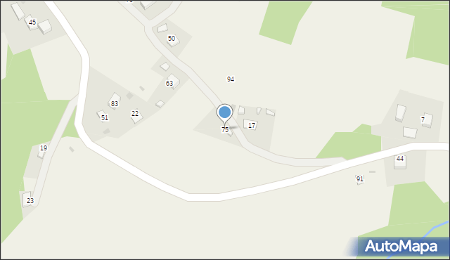 Klęczana, Klęczana, 75, mapa Klęczana