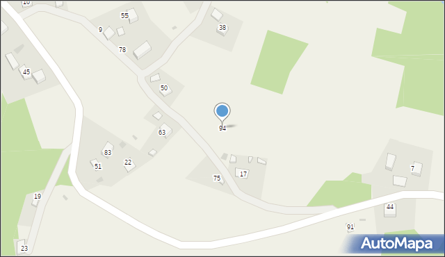 Klęczana, Klęczana, 94, mapa Klęczana