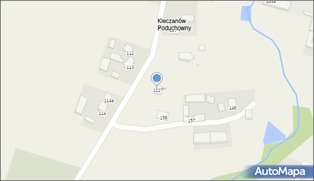 Kleczanów, Kleczanów, 111, mapa Kleczanów