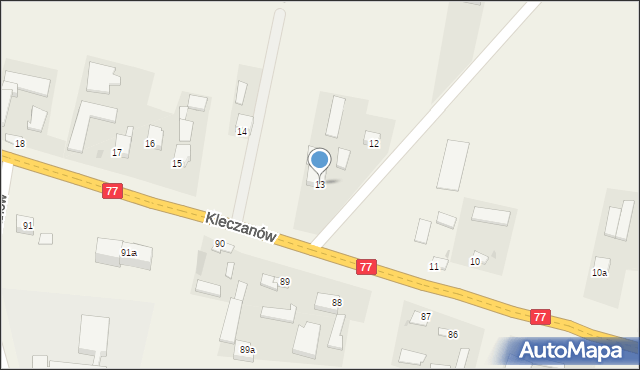 Kleczanów, Kleczanów, 13, mapa Kleczanów