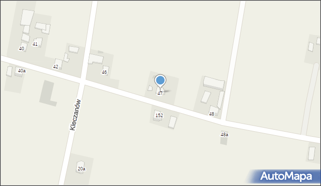 Kleczanów, Kleczanów, 47a, mapa Kleczanów