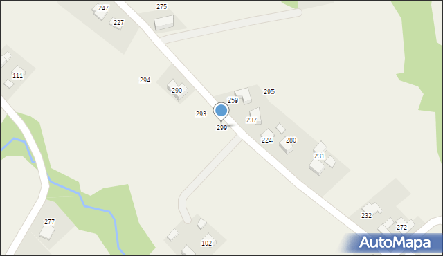 Klęczany, Klęczany, 299, mapa Klęczany