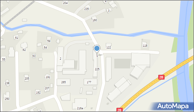Klęczany, Klęczany, 1, mapa Klęczany