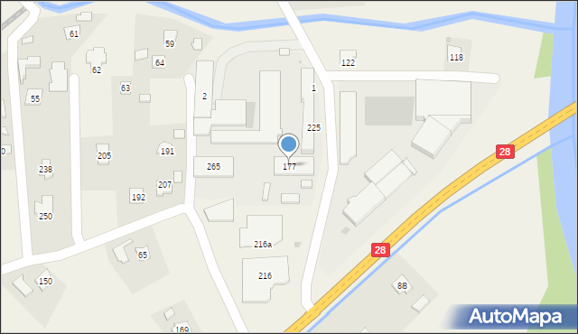 Klęczany, Klęczany, 177, mapa Klęczany