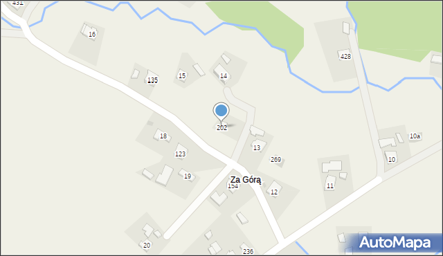 Klęczany, Klęczany, 202, mapa Klęczany