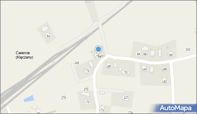 Klęczany, Klęczany, 73a, mapa Klęczany