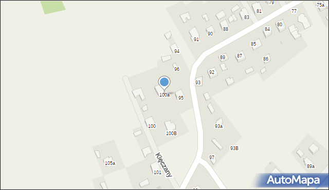 Klęczany, Klęczany, 100a, mapa Klęczany