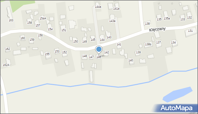 Klęczany, Klęczany, 146, mapa Klęczany