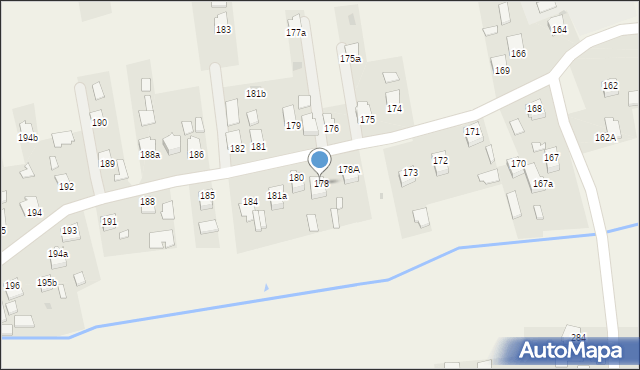 Klęczany, Klęczany, 178, mapa Klęczany