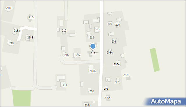 Klęczany, Klęczany, 213, mapa Klęczany