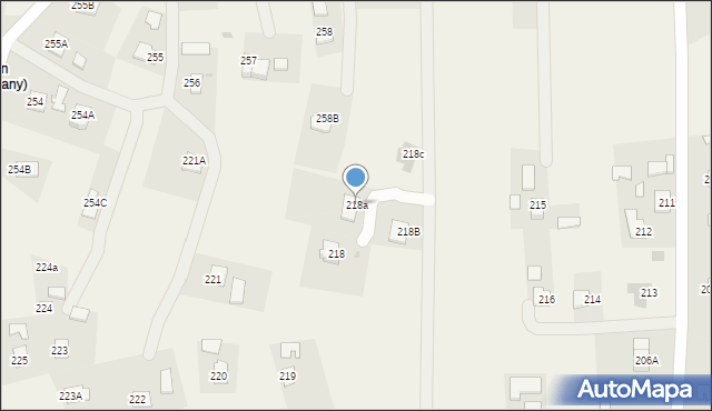 Klęczany, Klęczany, 218a, mapa Klęczany