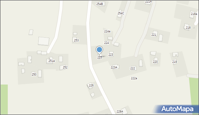 Klęczany, Klęczany, 225, mapa Klęczany