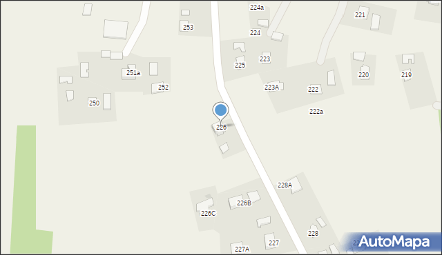 Klęczany, Klęczany, 226, mapa Klęczany