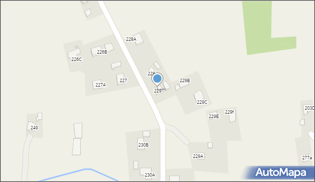 Klęczany, Klęczany, 229, mapa Klęczany