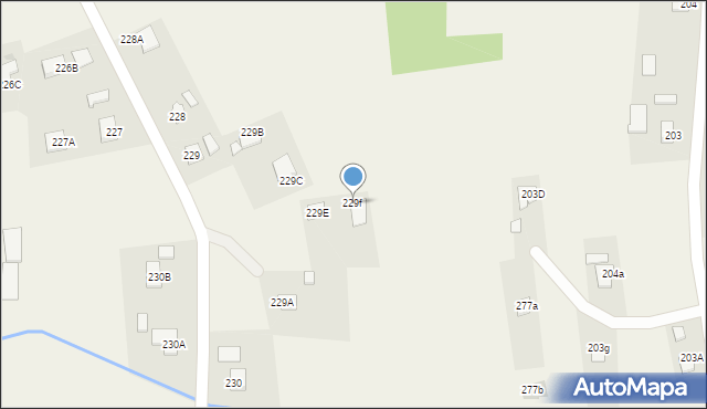 Klęczany, Klęczany, 229f, mapa Klęczany