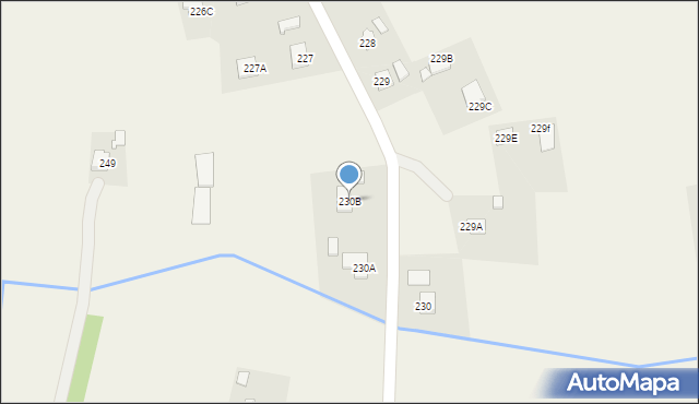 Klęczany, Klęczany, 230B, mapa Klęczany