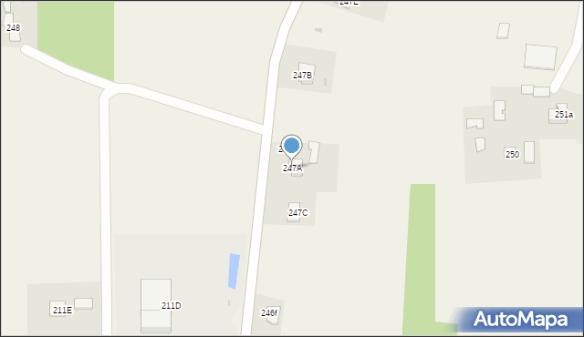 Klęczany, Klęczany, 247A, mapa Klęczany