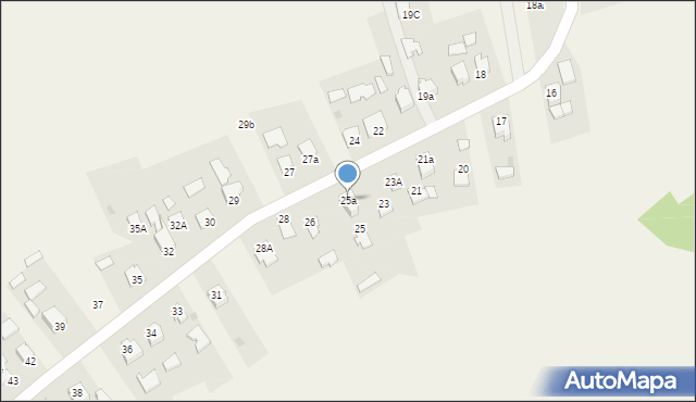 Klęczany, Klęczany, 25a, mapa Klęczany