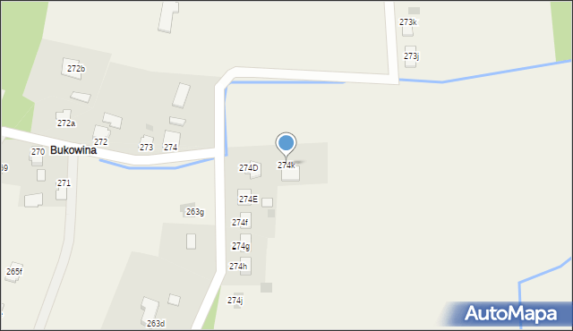 Klęczany, Klęczany, 274k, mapa Klęczany