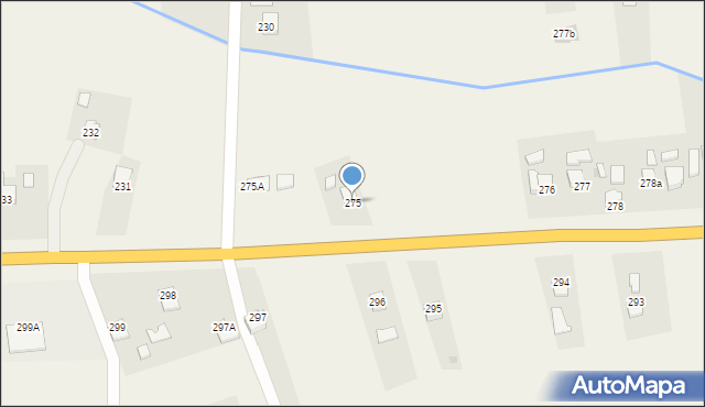 Klęczany, Klęczany, 275, mapa Klęczany