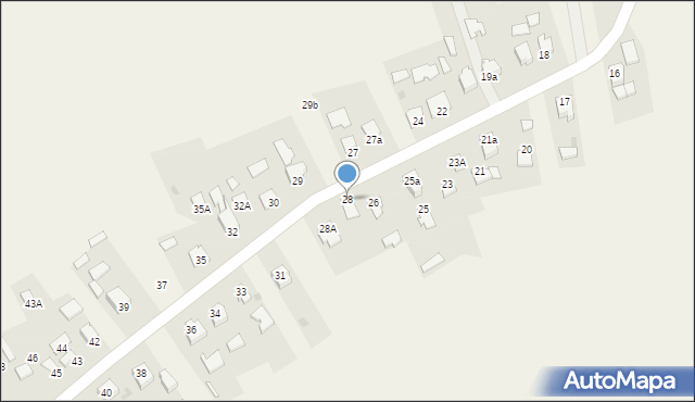 Klęczany, Klęczany, 28, mapa Klęczany