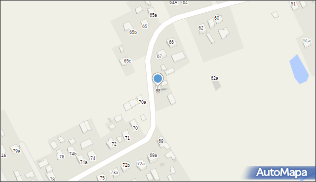 Klęczany, Klęczany, 68, mapa Klęczany