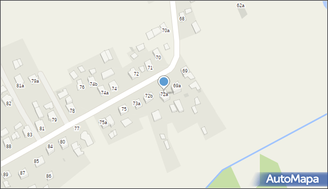 Klęczany, Klęczany, 72a, mapa Klęczany