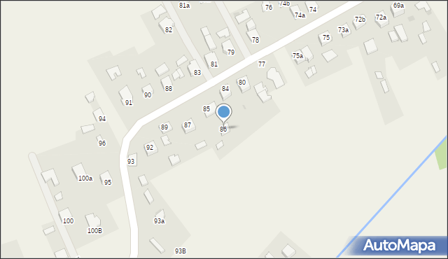 Klęczany, Klęczany, 86, mapa Klęczany