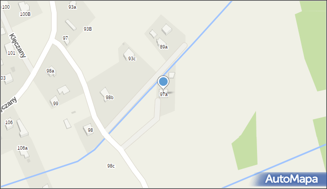Klęczany, Klęczany, 97a, mapa Klęczany