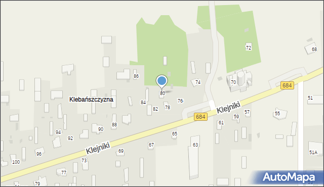 Klejniki, Klejniki, 80, mapa Klejniki