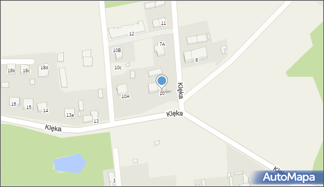 Klęka, Klęka, 10, mapa Klęka