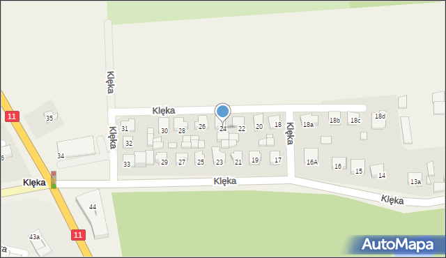 Klęka, Klęka, 24, mapa Klęka