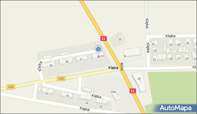 Klęka, Klęka, 36, mapa Klęka