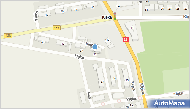 Klęka, Klęka, 43, mapa Klęka