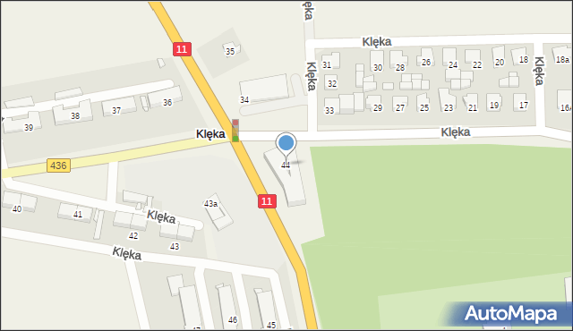 Klęka, Klęka, 44, mapa Klęka