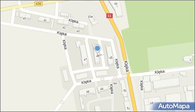 Klęka, Klęka, 46, mapa Klęka