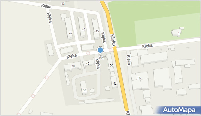 Klęka, Klęka, 49A, mapa Klęka