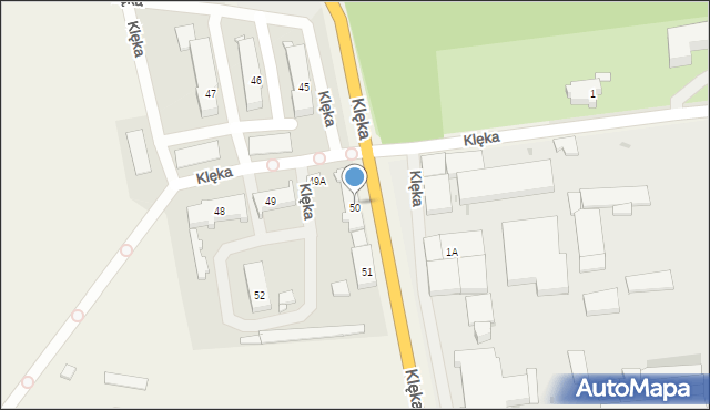Klęka, Klęka, 50, mapa Klęka