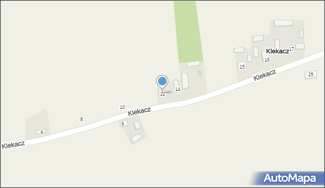 Klekacz, Klekacz, 12, mapa Klekacz